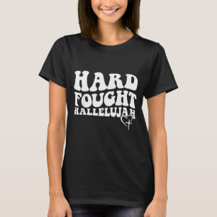Hard Fought Hallelujah Retro Groovy Jesus T-Shirt