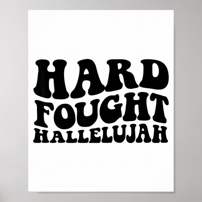 Hard Fought Hallelujah Retro Jesus  Poster (Front)