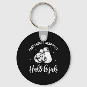 Hard Fought Heartfelt Hallelujah Cute Christian Bo Key Ring
