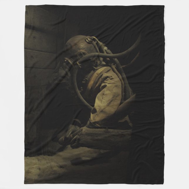 HARD HAT DIVER FLEECE BLANKET (Front)