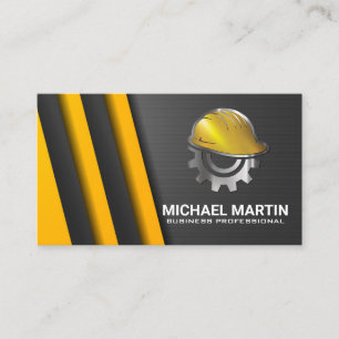 Hard Hat Gear Logo   Construction Business Card