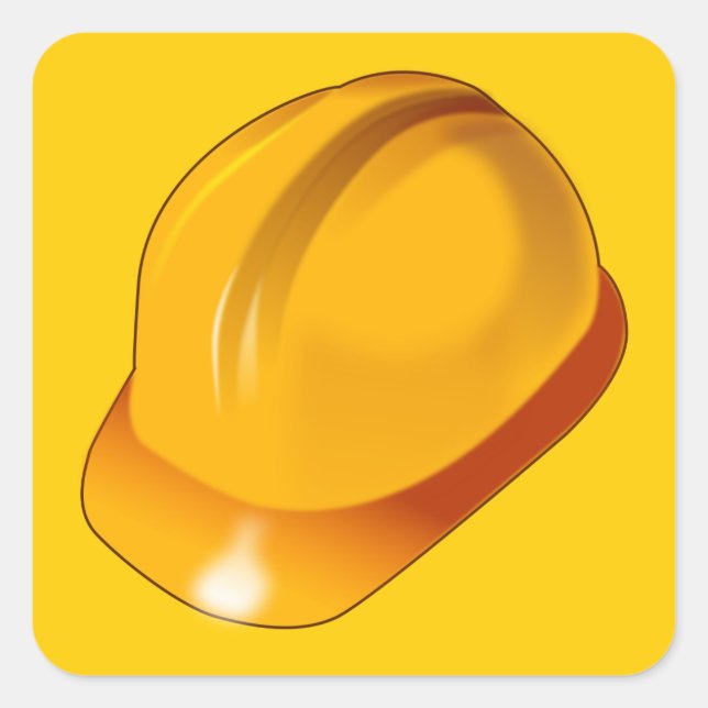 Hard_Hat_Vector_Clipart construction maintenance S Square Sticker (Front)