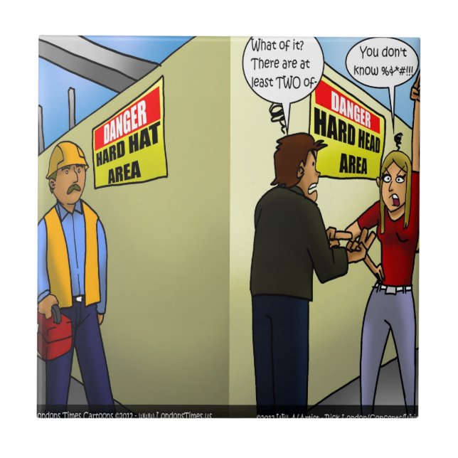 Hard Headed Relationship Partner Funny Gifts Tile (Front)