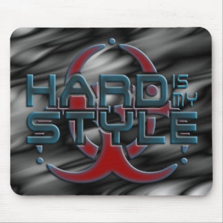 Hard Is My Style 3D | black waves | hardstyle Mouse Pad