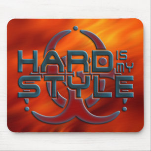 Hard Is My Style 3D fire red hardstyle music Mouse Pad