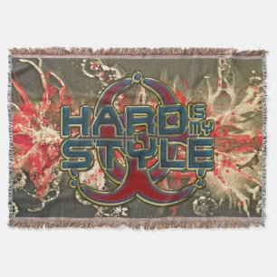 HARD is my STYLE biohazard + your background Throw Blanket