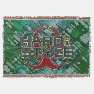 HARD is my STYLE biohazard + your background Throw Blanket