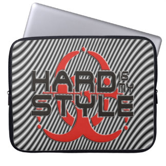 HARD is my STYLE - black & white stripes Laptop Sleeve
