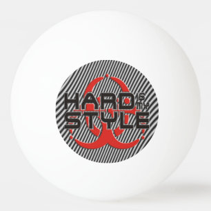 HARD is my STYLE - black & white stripes Ping Pong Ball