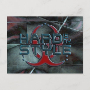 hard is my style - dark mosaic   hardstyle postcard