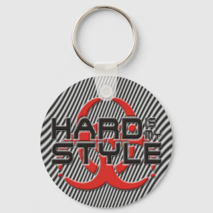 hard Is my style - hardstyle stripes Key Ring
