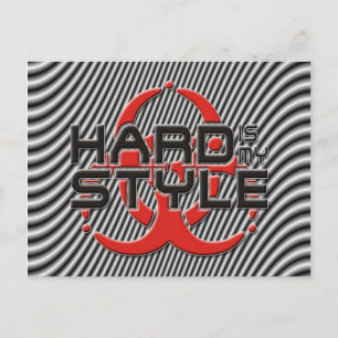 hard Is my style - stripes   hardstyle music Postcard