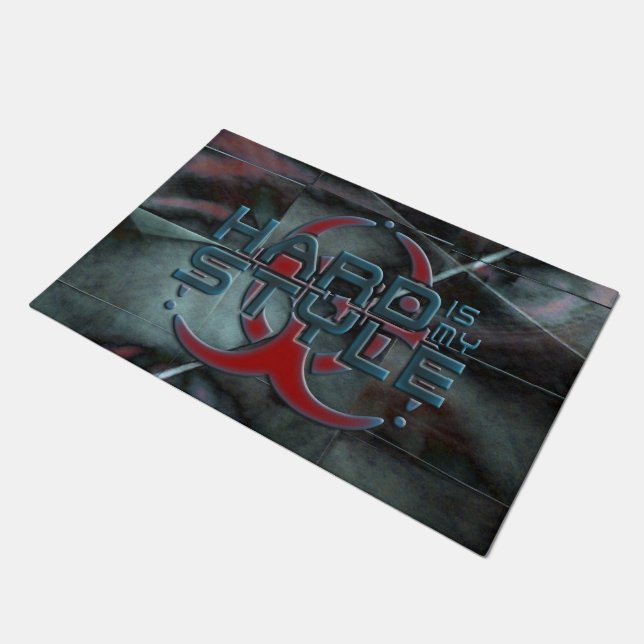 HARD is my STYLE + your background image & ideas Doormat (Angled)