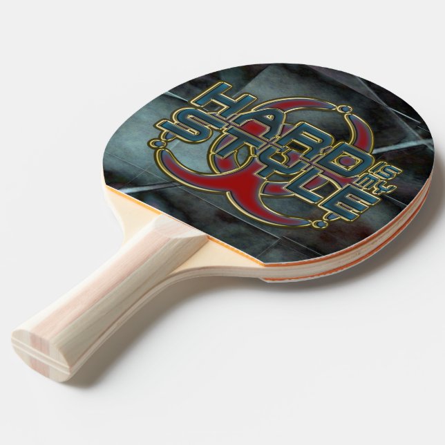 HARD is my STYLE + your background image Ping Pong Paddle (Front Angle)