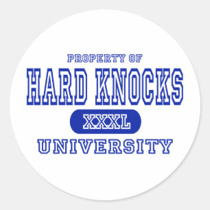 Hard Knocks University Classic Round Sticker