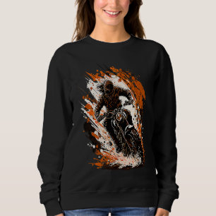 Hard motocross riders Offroad action  1 Sweatshirt