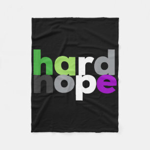 Hard Nope Aroace Pride Lgbtq, Lgbt Aro Ace Aromant Fleece Blanket