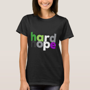 Hard Nope Aroace Pride Lgbtq, Lgbt Aro Ace Aromant T-Shirt