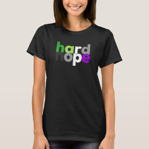 Hard Nope Aroace Pride Lgbtq Lgbt Aro Ace Aromanti T-Shirt