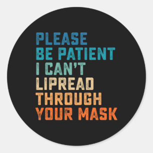 Hard Of Hearing ASL Sign Hearing Impaired Deaf Awa Classic Round Sticker