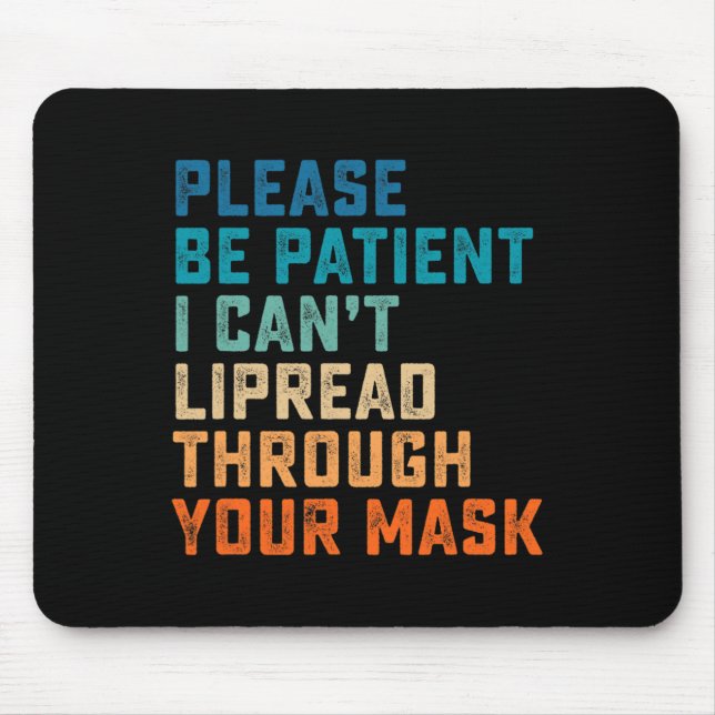 Hard Of Hearing ASL Sign Hearing Impaired Deaf Awa Mouse Pad (Front)