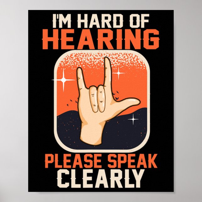Hard of Hearing Deaf Awareness Quotes ASL Sign Lan (Front)