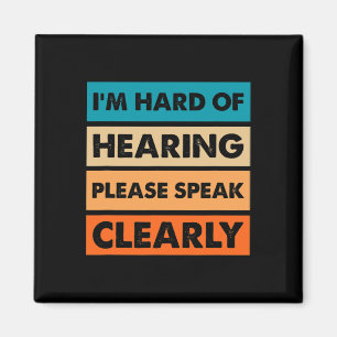 Hard of Hearing Deaf Hearing Impaired ASL Sign Lan Magnet