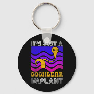 Hard Of Hearing Fun ASL Hearing Impaired Cochlear  Key Ring
