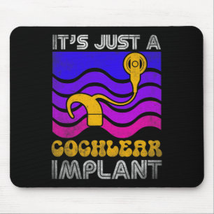 Hard Of Hearing Fun Asl Hearing Impaired Cochlear Mouse Pad