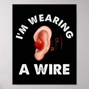 Hard Of Hearing Fun Asl Hearing Impaired I'm Weari Poster