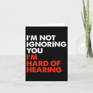 Hard Of Hearing Fun Asl Sign Language Deaf Awarene Card