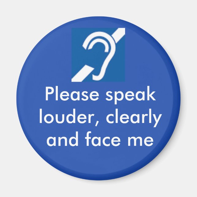 Hard of Hearing Magnet (Front)