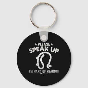 Hard Of Hearing Vintage Hearing Impaired Please Sp Key Ring