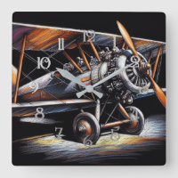 Hard Pastel Antique Biplane Aeroplane Aeroplane