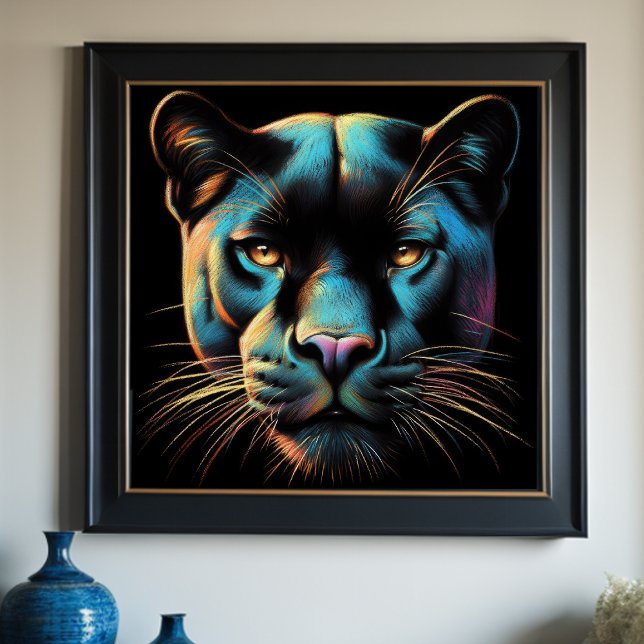 Hard Pastel Drawing Black Panther Poster (Creator Uploaded)