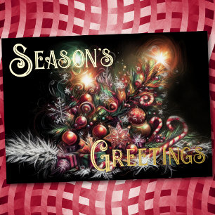 Hard Pastel Drawing Christmas Holiday Candy Whimsy