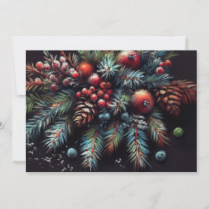 Hard Pastel Drawing Christmas Motifs Holiday