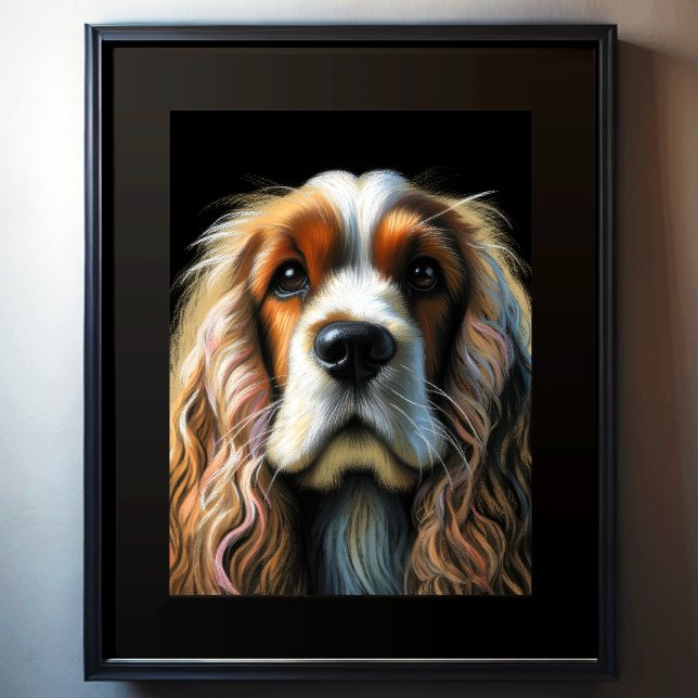 Hard Pastel Drawing Cocker Spaniel Poster (Creator Uploaded)