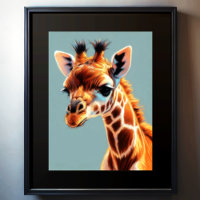 Hard Pastel Drawing Giraffe