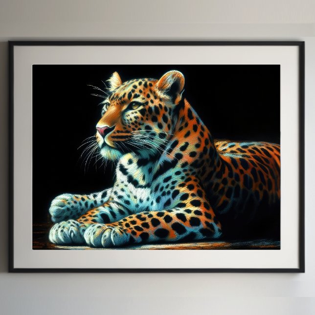 Hard Pastel Drawing Leopard II Poster (Creator Uploaded)