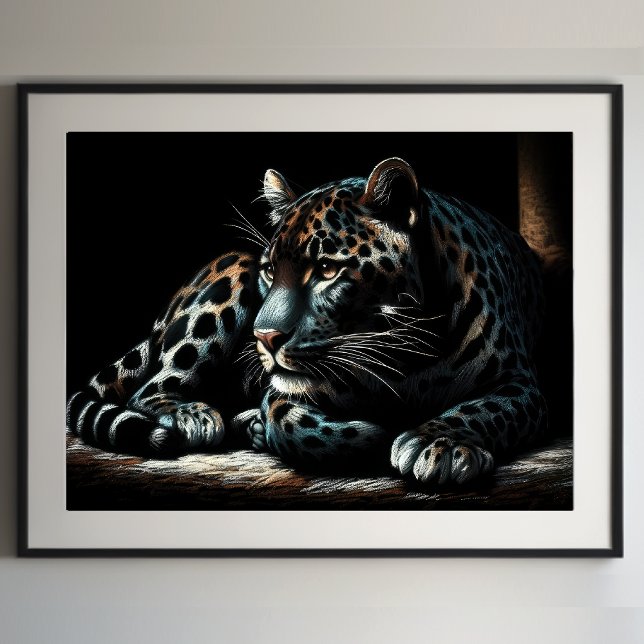 Hard Pastel Drawing Leopard IV Poster (Creator Uploaded)