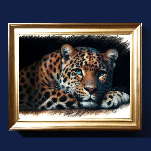 Hard Pastel Drawing Leopard Poster (Creator Uploaded)