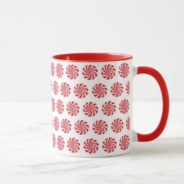 Hard Peppermint Candy Design Coffee Mug (Right)