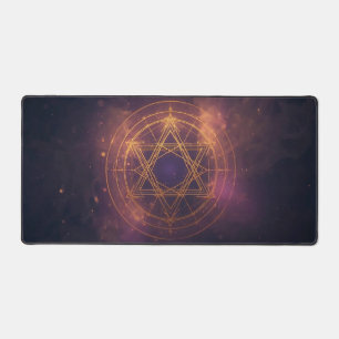 Hard plastic coaster desk mat