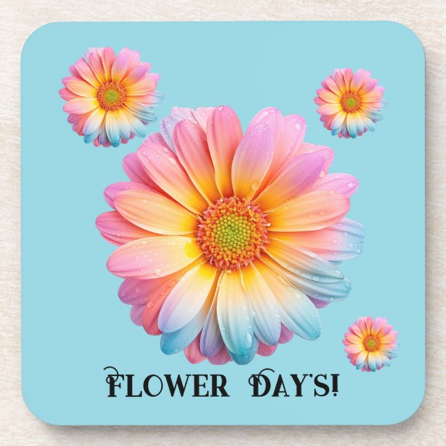 Hard Plastic Coaster (Flower Day's)  (Front)