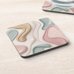 Hard plastic coaster in stylish graphic