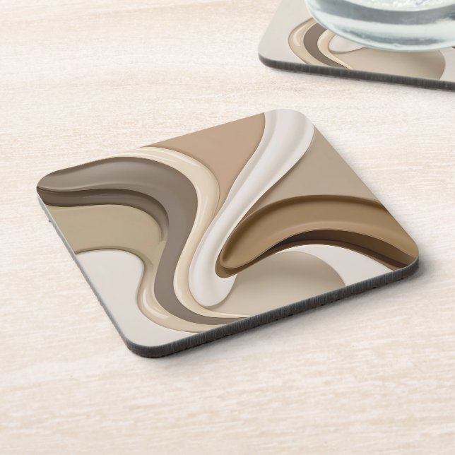 Hard plastic coaster in stylish graphic (Left Side)