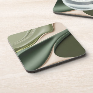 Hard plastic coaster in stylish graphic