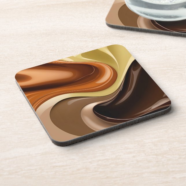 Hard plastic coaster in stylish graphic (Left Side)