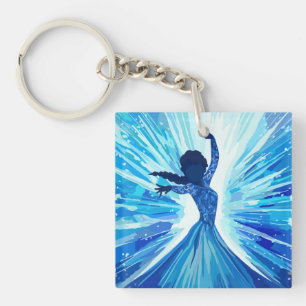 Hard plastic coaster key ring